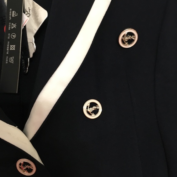 NWT - Blue Cap Sleeve Blazer w/ Nautical Buttons - Picture 2 of 5